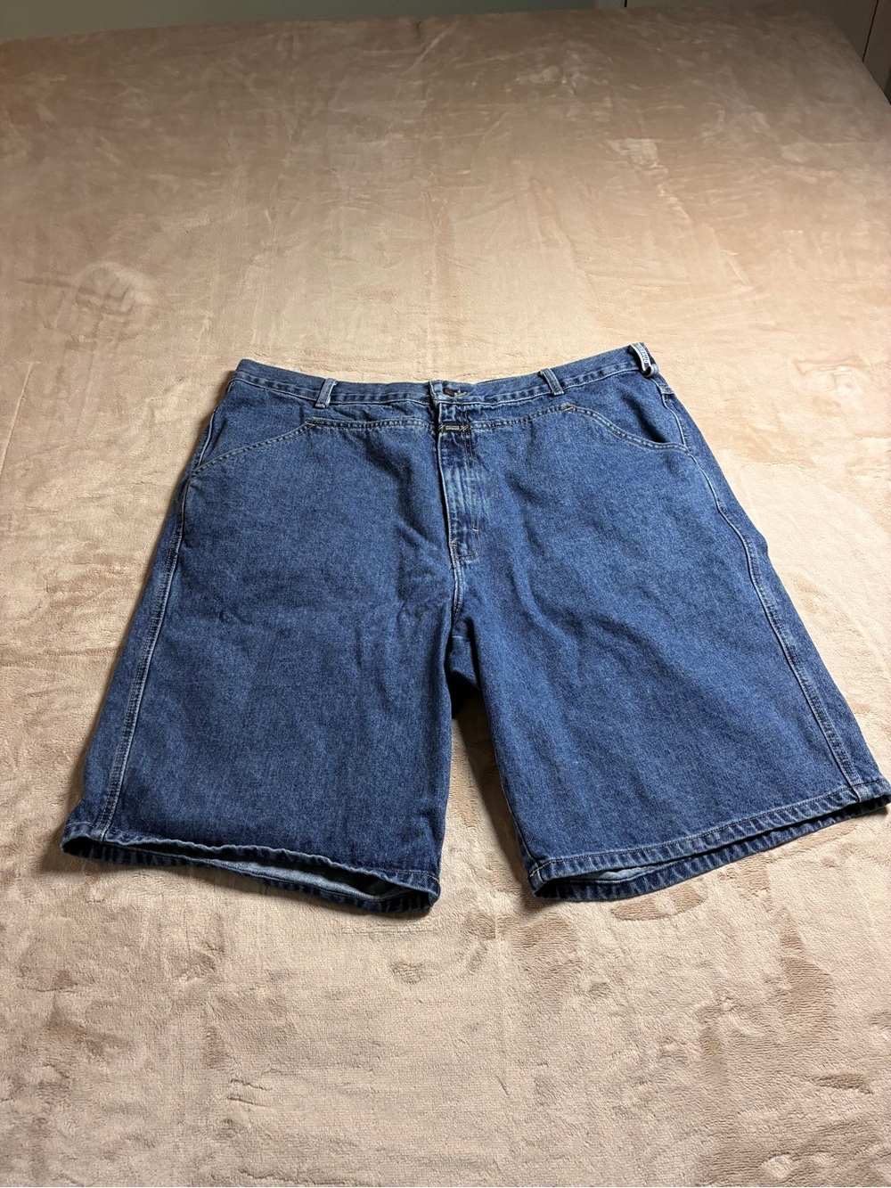 Vintage Girbaud Brand X Baggy Bermuda Denim Jorts Y2K Skater Mens 44 Blue Hiphop